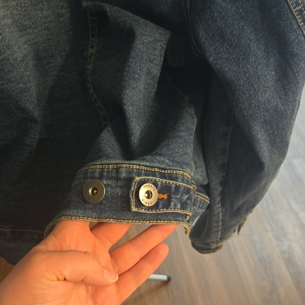 Torrid Blue Denim Jacket with Button Accents - Picture 8 of 10